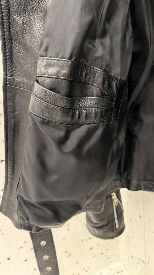 Odinė Biker stiliaus striukė (Unisex) - nuotraukos Nr. 5