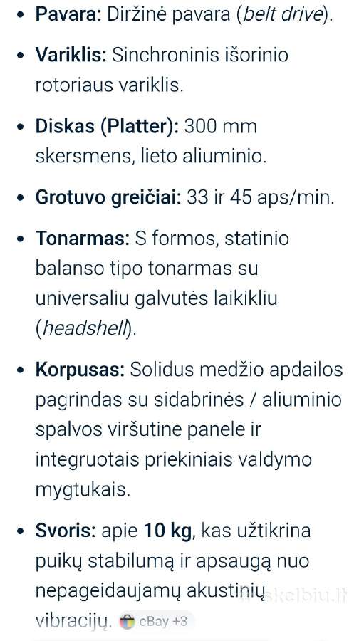 Yamaha Yp-600 plokštelių grotuvas - nuotraukos Nr. 10