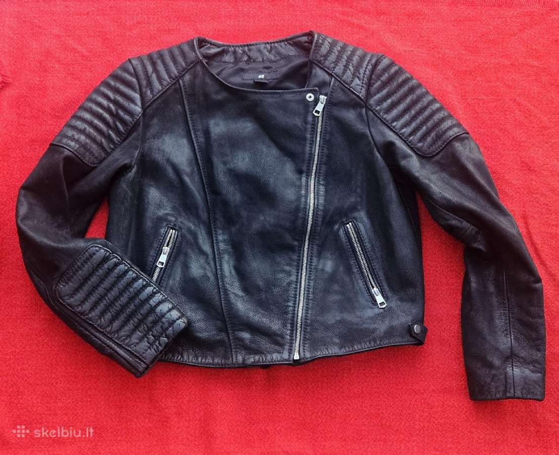 Biker/moto stiliaus odinė striukė - nuotraukos Nr. 2