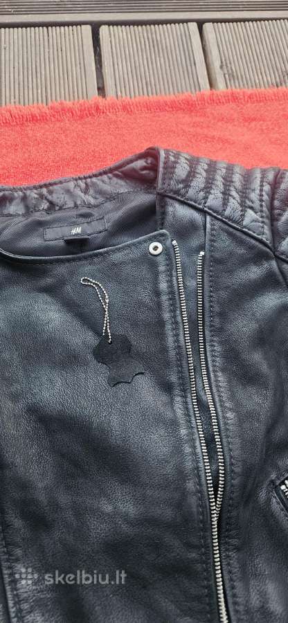 Biker/moto stiliaus odinė striukė - nuotraukos Nr. 6