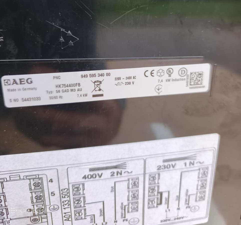 Indukcinė kaitlentė Aeg 71cm Hk754400fb - nuotraukos Nr. 6