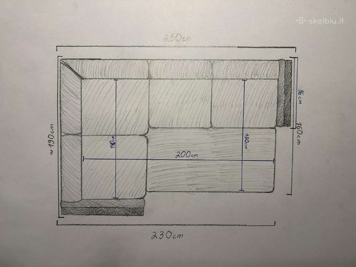 Kampinė sofa lova - nuotraukos Nr. 8