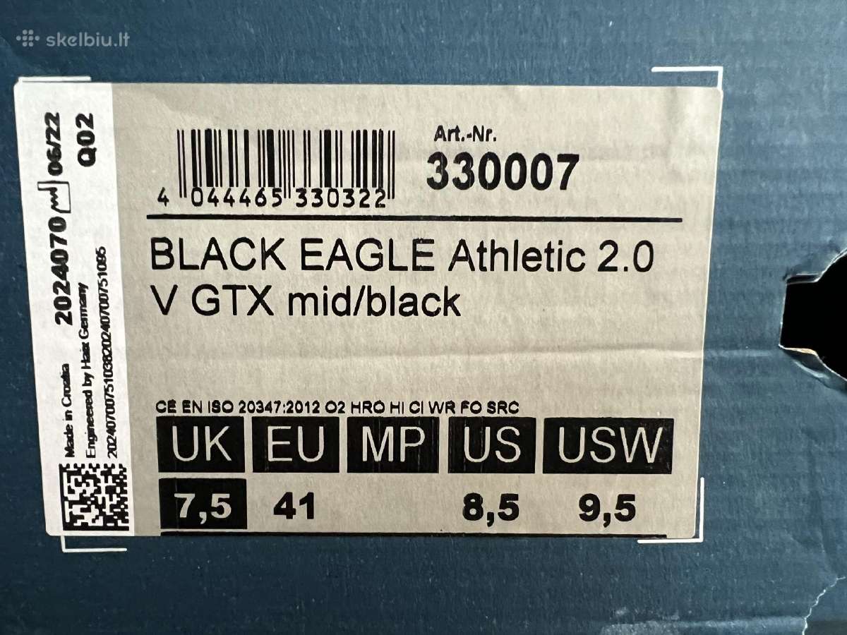 Batai Haix Black Eagle Athletic 2.0 V Gtx Mid - nuotraukos Nr. 13