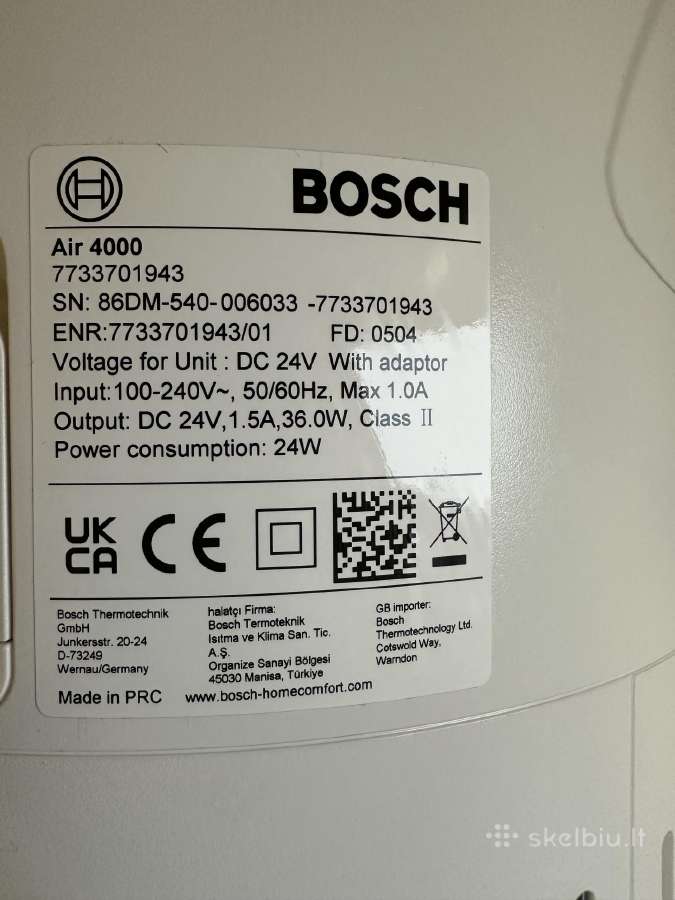 Oro valytuvas Bosch Air 4000 Beveik kaip naujas - nuotraukos Nr. 6