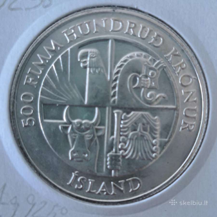 1974 Islandija 500 kronų - nuotraukos Nr. 2