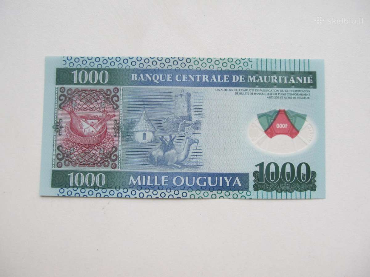 1000 ouguiya , Mauritanija , 2014 unc - nuotraukos Nr. 2