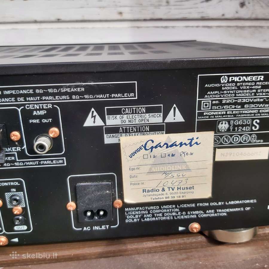 Pioneer Vsx-452 - nuotraukos Nr. 5