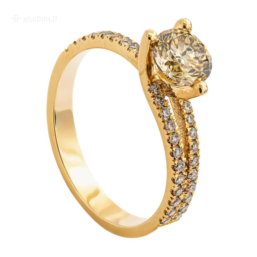 Sužadetuvių žiedas su briliantais (1,33 ct) - nuotraukos Nr. 5
