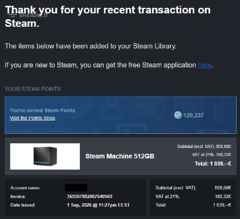 Steam Machine 512gb - nuotraukos Nr. 3