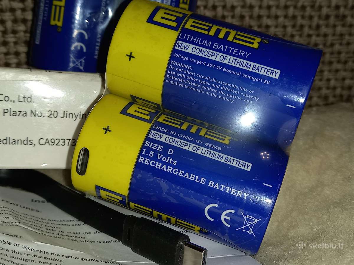 D tipo pakraunamos Litines baterijos - nuotraukos Nr. 2