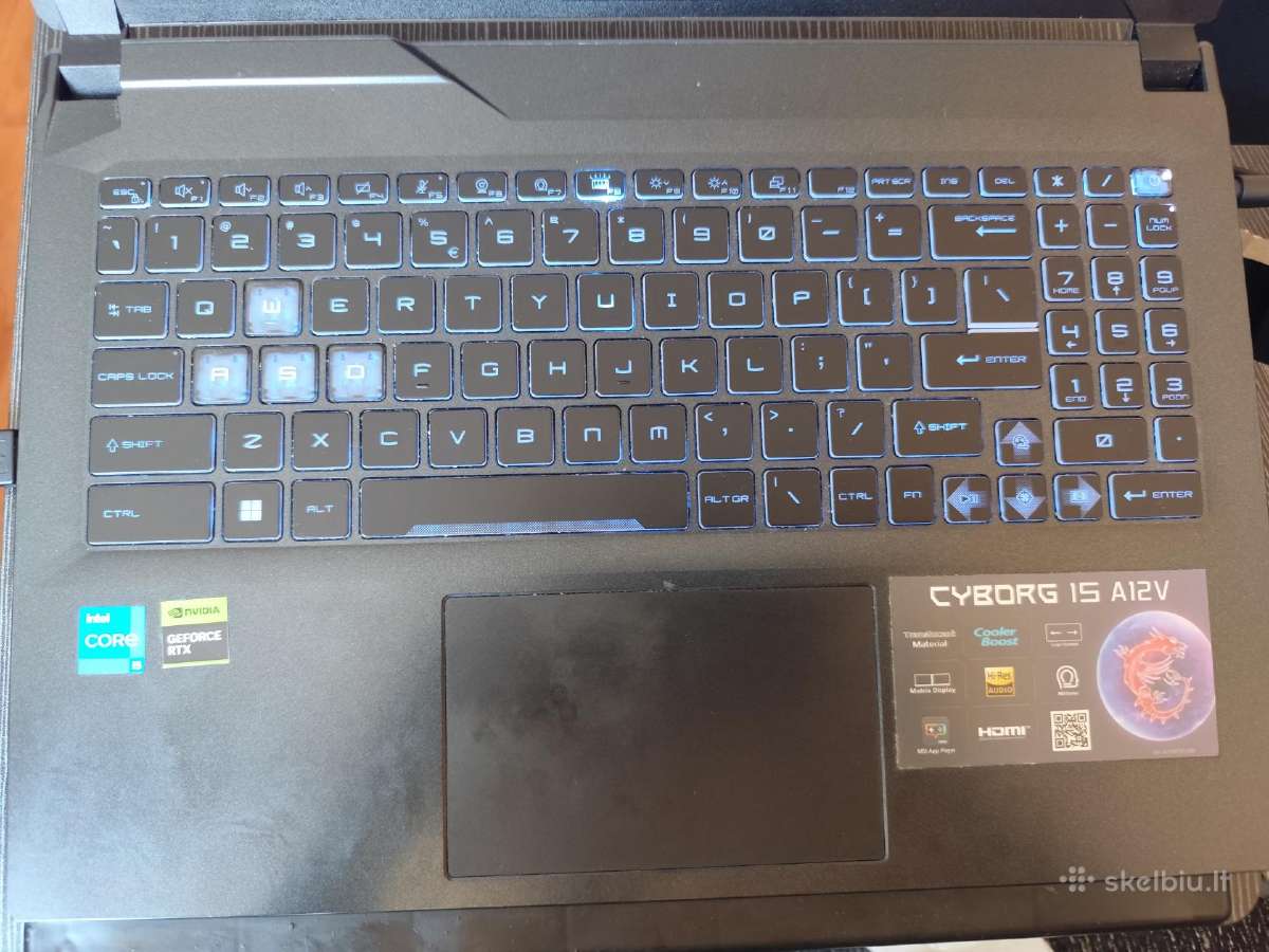 Nešiojamas kompiuteris Msi Cyborg 15 A12v - nuotraukos Nr. 3