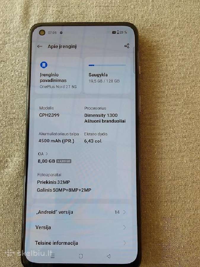 Telefonas Oneplus Nord 2t 5G - nuotraukos Nr. 8