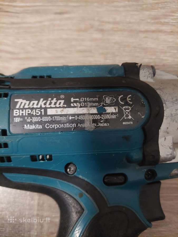 Makita Dhp-451 suktukas dalim - nuotraukos Nr. 4