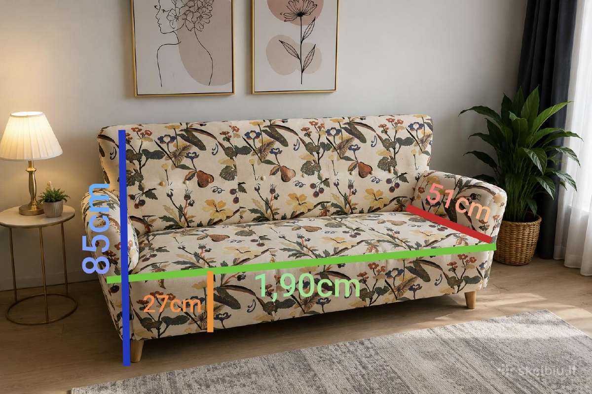 Patogi sofa, geros būklės - nuotraukos Nr. 3