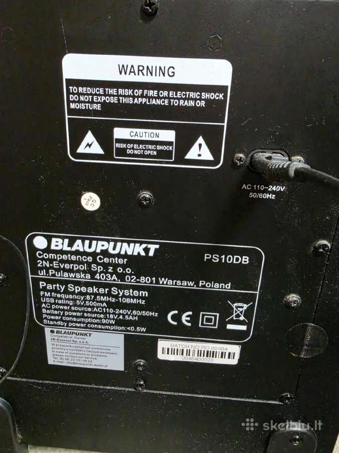Garso kolonėlė Blaupunkt Ps10 - nuotraukos Nr. 5