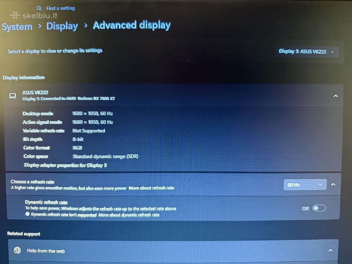 Asus Vk222 22" monitorius - nuotraukos Nr. 5