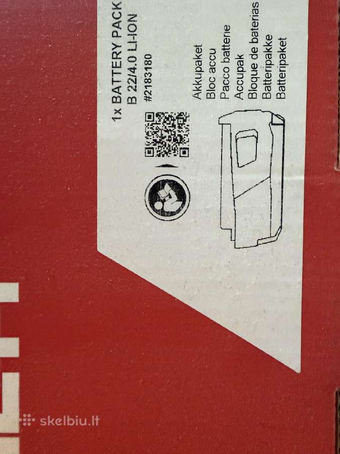 Hilti baterija - nuotraukos Nr. 4