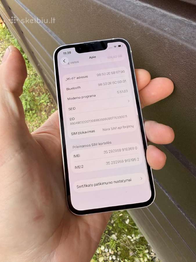 iPhone 13 Mini Nauja Baterija - nuotraukos Nr. 7