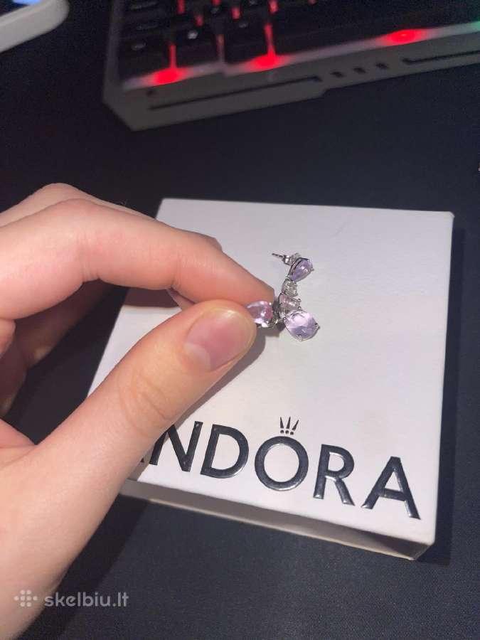 Pandora auskarai sidabriniai - nuotraukos Nr. 4