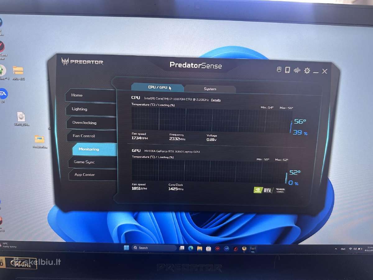 Acer Predator – žaidimų nešiojamas kompiuteris - nuotraukos Nr. 8