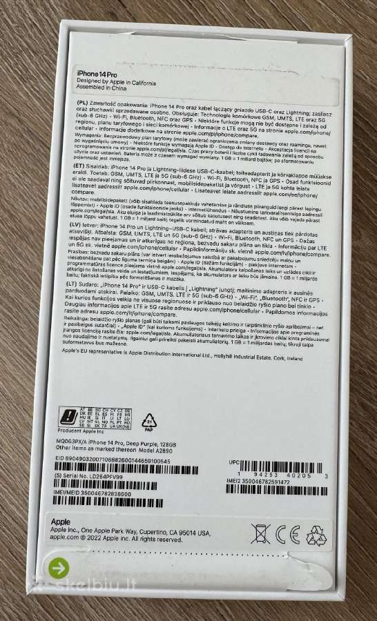 iPhone 14 Pro 128gb Deep purple - nuotraukos Nr. 11