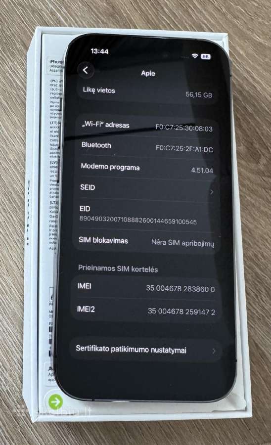 iPhone 14 Pro 128gb Deep purple - nuotraukos Nr. 9