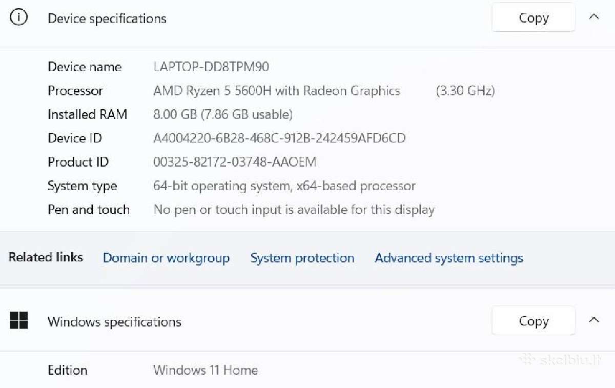 Lenovo Legion 5 15ach6h - nuotraukos Nr. 4