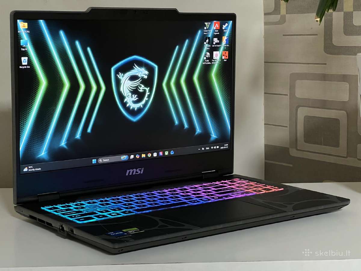 Parduodamas Msi Cyborg su Rtx 5050, I5-13k, 144hz. - nuotraukos Nr. 2