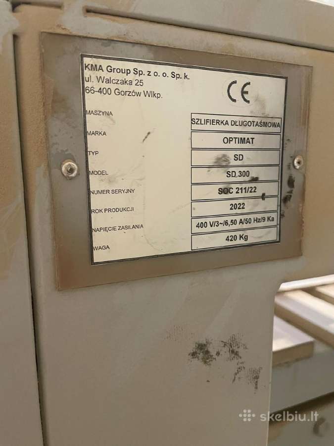 Optimat Sd300 – išilginio šlifavimo staklės - nuotraukos Nr. 2