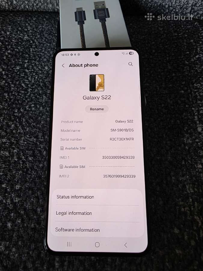 Samsung galaxy s22 128gb - nuotraukos Nr. 9