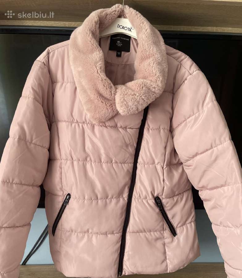 Dorothy Perkins dygsniuota striukė su kailiu - nuotraukos Nr. 2