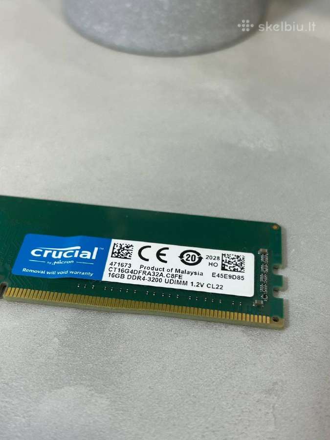RAM Crusial 1x16gb cl22 3200mhz - nuotraukos Nr. 2
