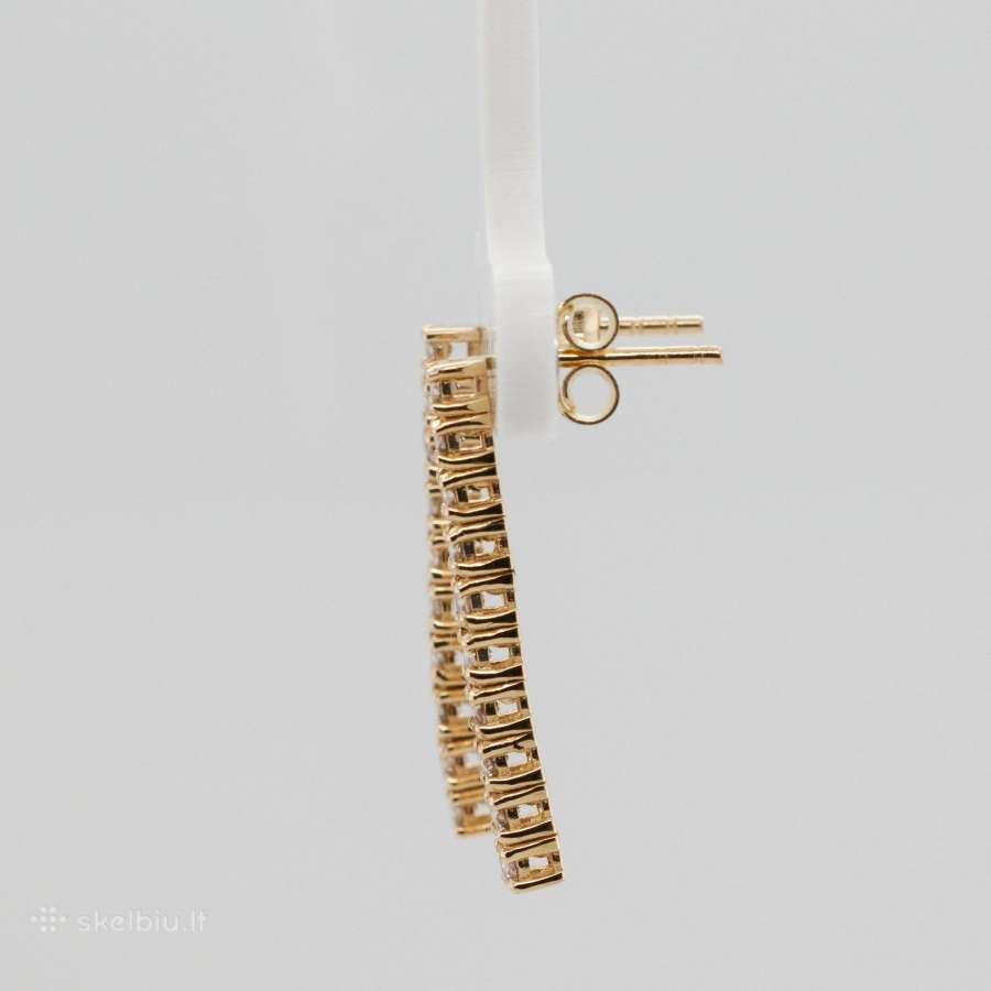 Aukso auskarai su deimantais (0,88ct) - nuotraukos Nr. 6