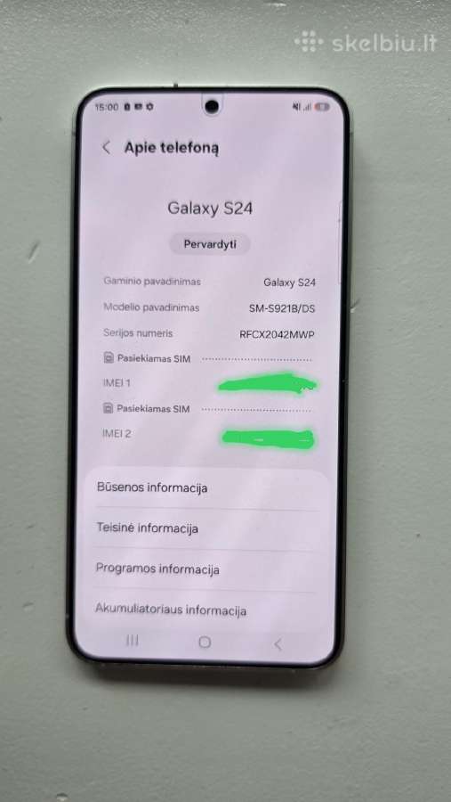 Samsung galaxy S24, 256gb - nuotraukos Nr. 6