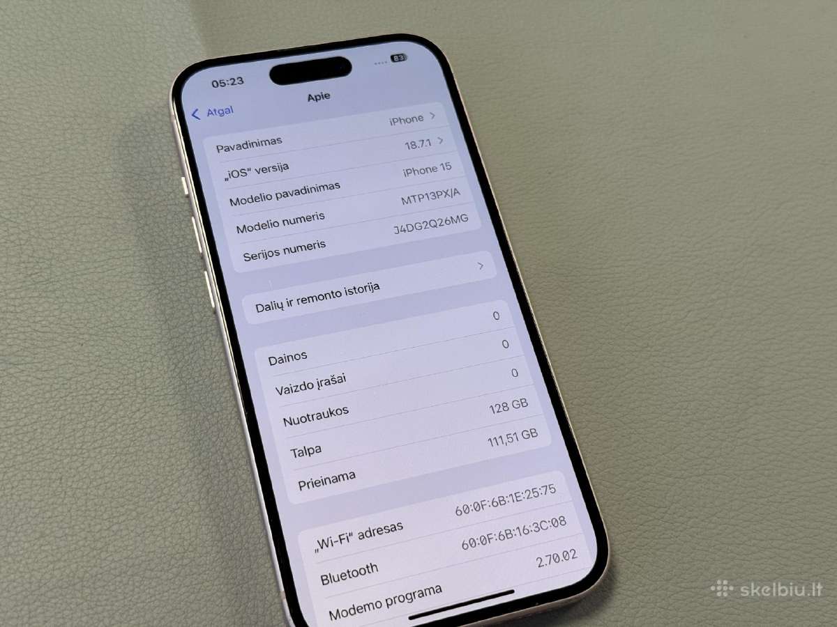 iPhone 15 už 400e ir 450eur su gerom baterijom - nuotraukos Nr. 21
