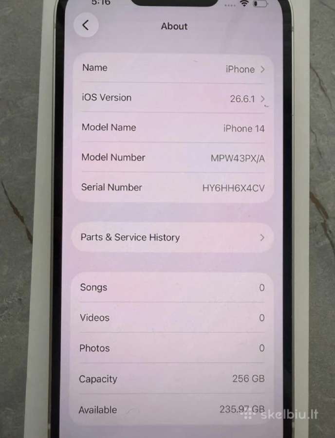 iPhone 14 256gb 100% - nuotraukos Nr. 7