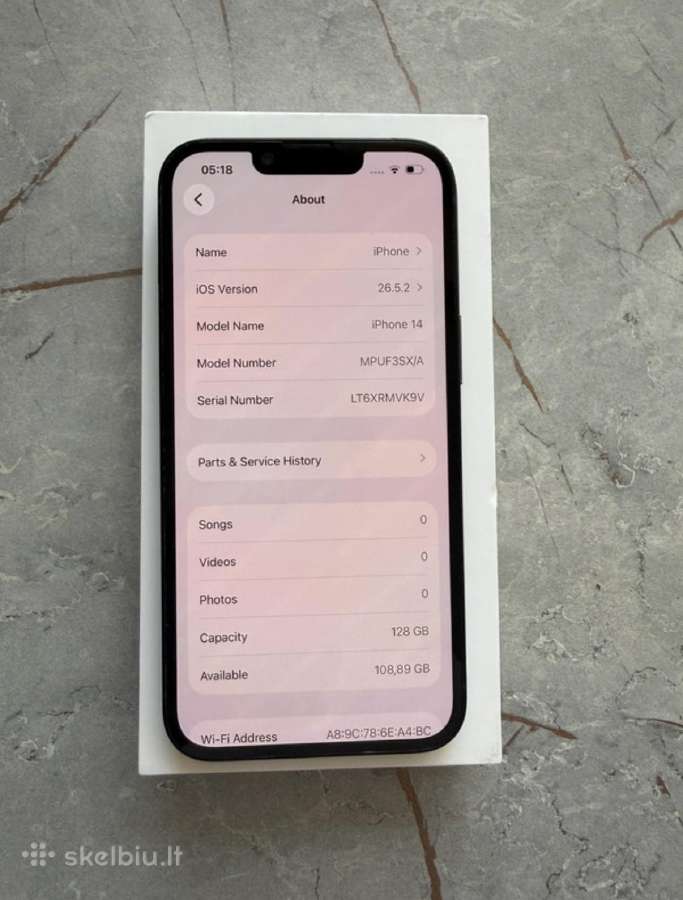 iPhone 14 128gb 100% - nuotraukos Nr. 7