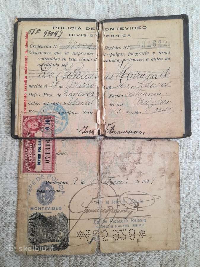 Lietuvos emigranto dokumentai 1939m - nuotraukos Nr. 4