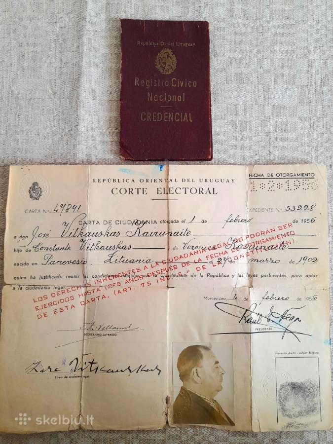 Lietuvos emigranto dokumentai 1939m - nuotraukos Nr. 8