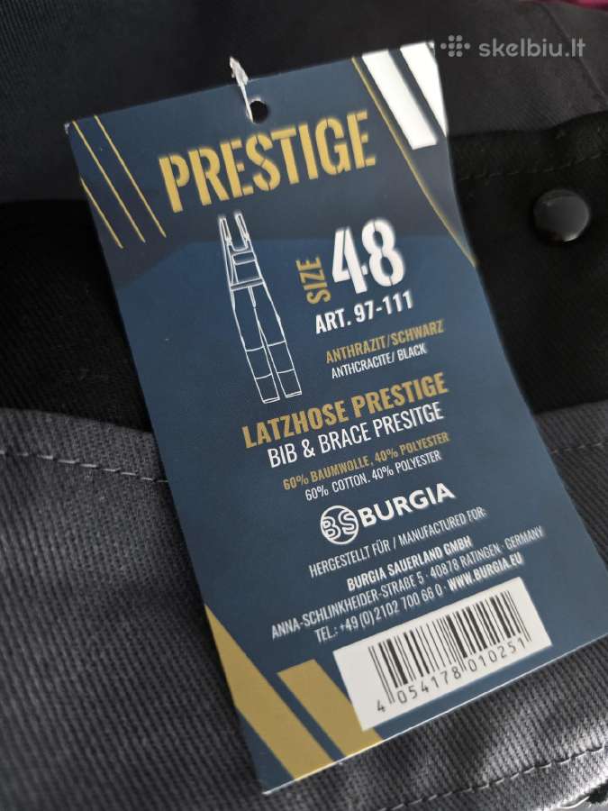 Naujas vyriškas darbo puskombinezonis M dydis - nuotraukos Nr. 15