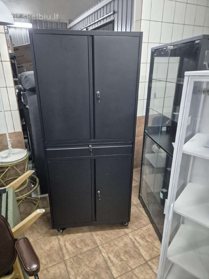 Metalinė rakinama spinta ant ratukų biuro garazo - nuotraukos Nr. 2