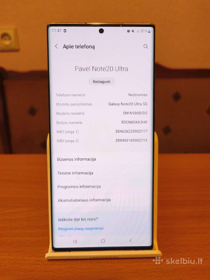 Puikus Samsung Galaxy Note 20 Ultra,256gb - nuotraukos Nr. 7