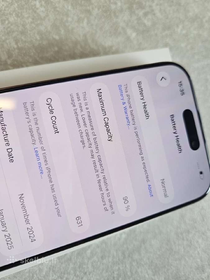 Puikios būklės iPhone 16 Pro 256 GB telefonas - nuotraukos Nr. 8