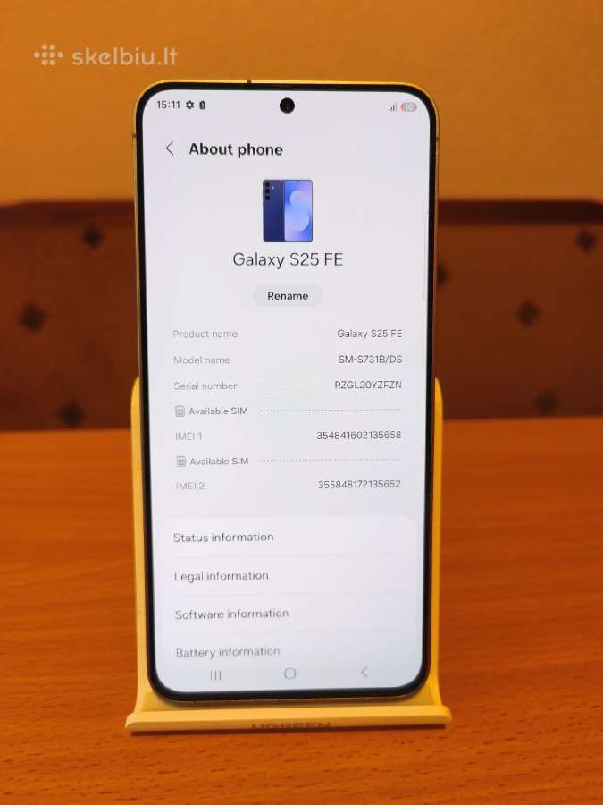 Mėlynas Samsung Galaxy S25 Fe, 128gb - nuotraukos Nr. 7
