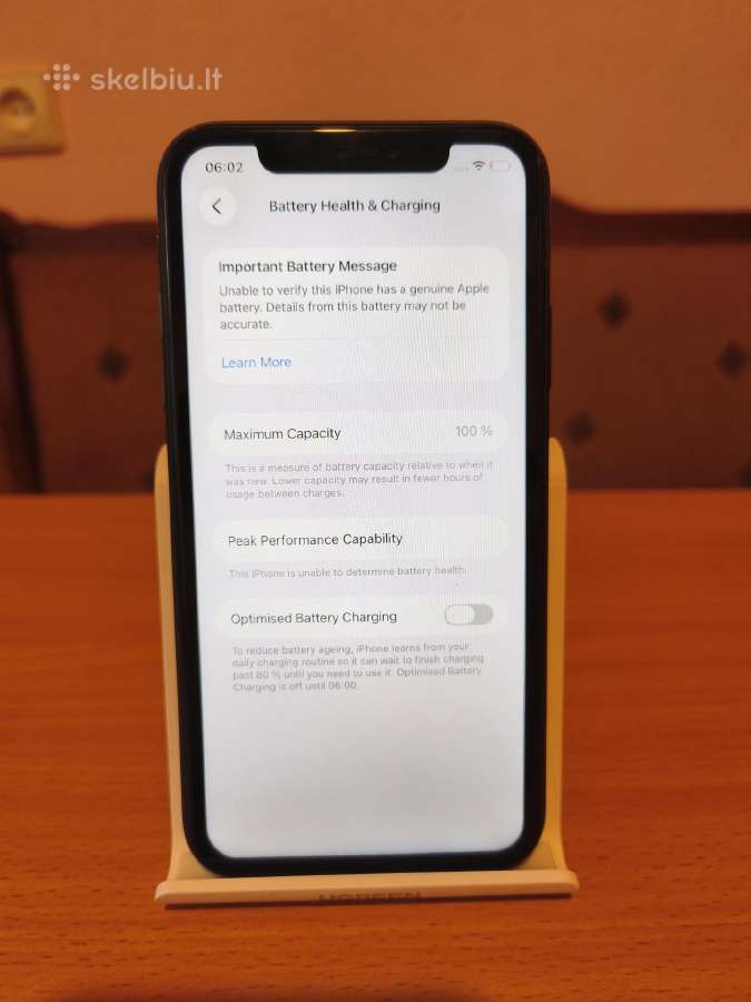 Juodas iPhone 11 , 64gb, Battery health 100% - nuotraukos Nr. 8