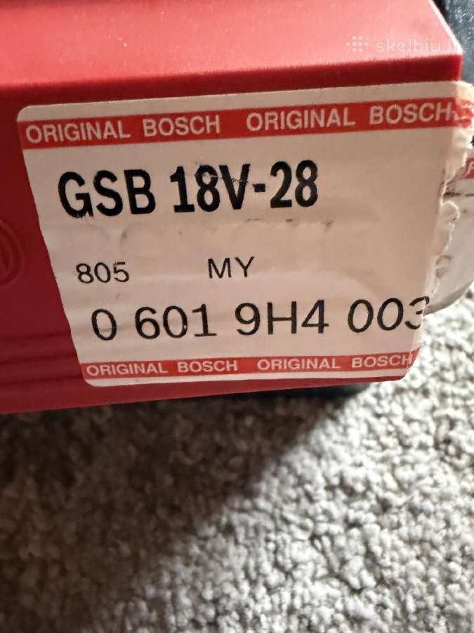 Bosch Gsb 18v-28 smūginis suktuvas+3x3.0 baterijos - nuotraukos Nr. 5