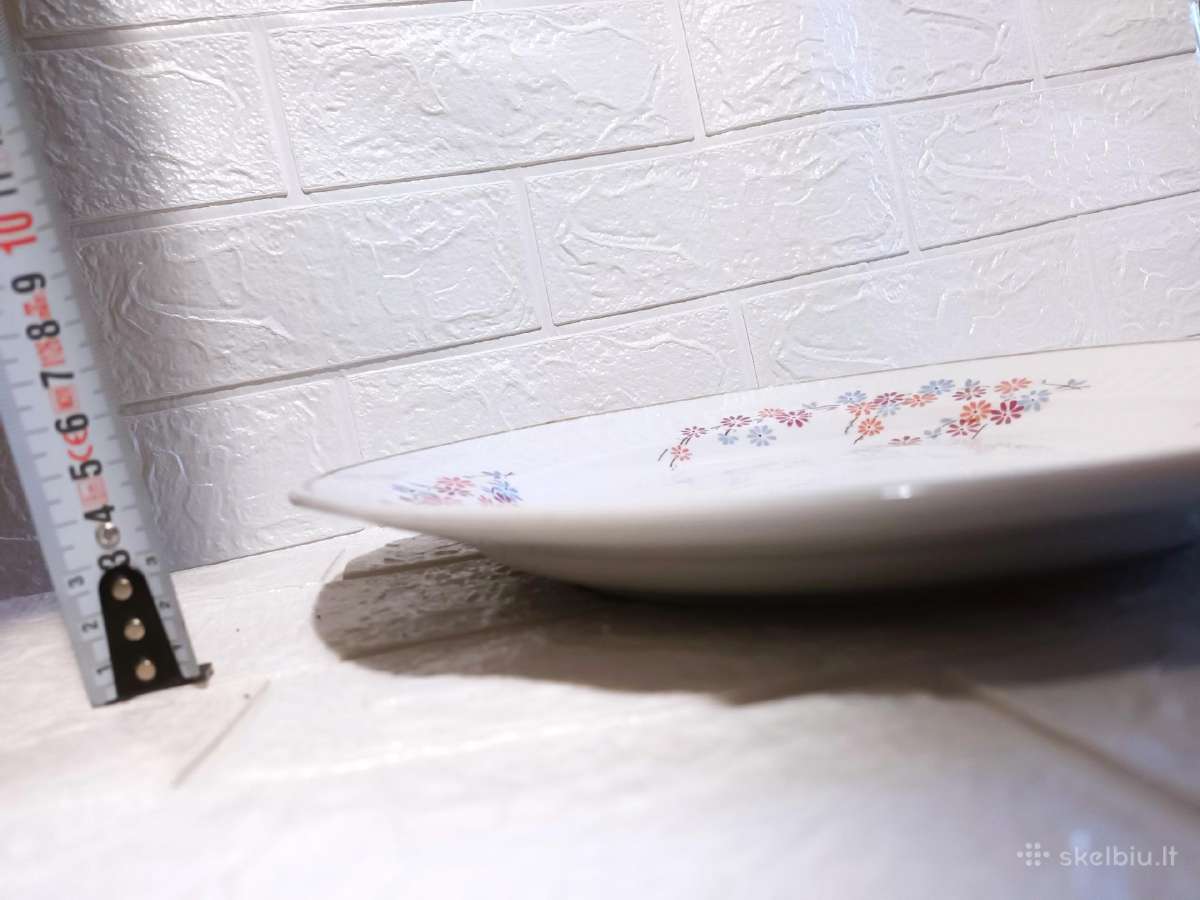 Didelė vintažinė servavimo lėkštė su gėlėmis 30cm - nuotraukos Nr. 4