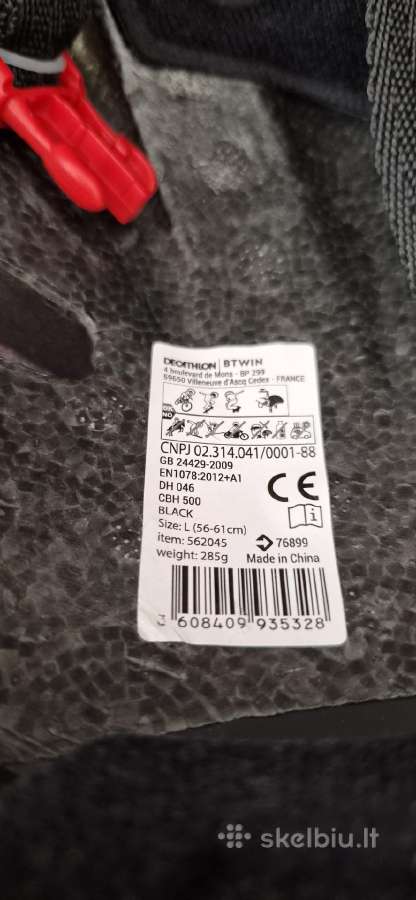 Dviratininko šalmas L dydis (56-61cm) - nuotraukos Nr. 6