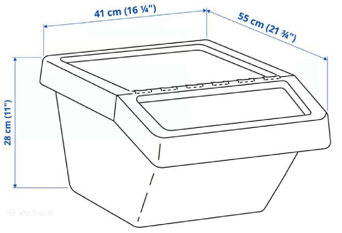 Atliekų rūšiavimo dėžė 37l Sortera Ikea - nuotraukos Nr. 2