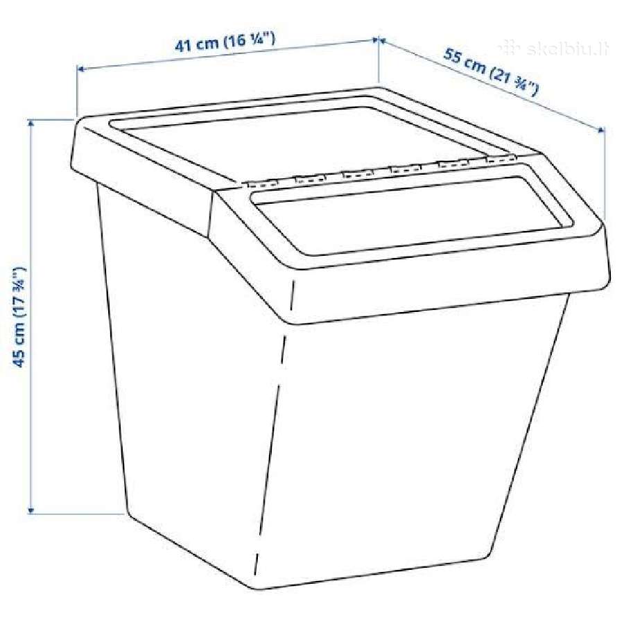Atliekų rūšiavimo dėžė 60l Sortera Ikea - nuotraukos Nr. 2
